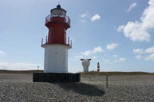 The two lighthouses and foghorn at Point of Ayre